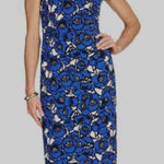 Talbots  Blue Floral Sheath Dress Size 14W Photo 0