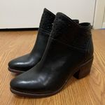 Kelsi Dagger Anthropologie  brooklyn eyelet leather black heeled ankle boots 7.5 Photo 1