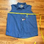 Looney Tunes 90s Women’s 18 - 20 W Plus Size Cotton Denim Sleeveless Button Down Photo 4
