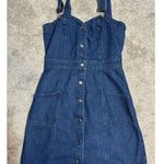 Lulus Women's Sleeveless Blue Denim Button Photo 0