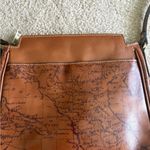 Patricia Nash  Map Print Leather Crossbody Bag Brown Vintage Adjustable purse Photo 14