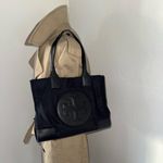 Tory Burch Black With Gold Nylon Small Ella Tote Handbag Women’s Purse Bag Photo 3