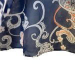 CAbi  Floral Paisley Striped Peplum Sheer Blouse Ruffled Trim V-Neck Top XS Women Photo 5