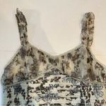 Free People  weekend plans bodysuit in tea combo floral sheer ruffles Photo 10