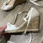 Apt. 9 Elegant Cream Wedge Sandals with straps to wrap around ankle Photo 1