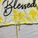 On Fire Yellow‎ and White Graphic T-Shirt Women’s 2X Photo 3