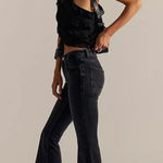 Free People [] Washed Black Low Rise Slim Leg Flare Jeans Stretch Casual Size 26 Photo 0