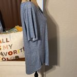 LuLaRoe  blue v-neck Santa Baby t-shirt. Like new condition. Photo 4