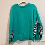 Avia Womens XL (16-18) Green Striped Long Sleeve Pullover Sweatshirt Photo 2