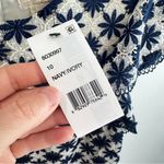 Shoshanna NWT  Kassia Mini Dress Navy Ivory Lace Size 10 Photo 6