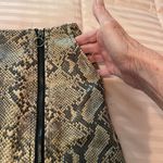 Prómesa Promesa NWT zip closure faux snake skin brown tan mini skirt w/pockets. Size M. Photo 3
