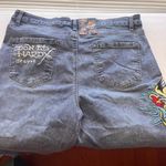 Ed Hardy 🔥 NWT  Iconic Embroidered Dragon/Eagle & Script Jeans - Y2K Essential! 🔥 Photo 4