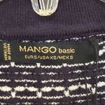 Mango  Basic Navy and White Knit Top Size XS Photo 1