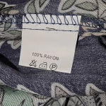 Jaase  Womens Blue‎ Gray Floral Babydoll Shirt Top Blouse Small Photo 3