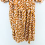 Hayden Milkmaid Floral Mini Dress Yellow Size1XL Cottagecore Prairie Summer Photo 4