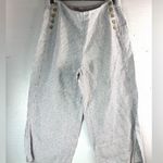 J. Jill Love Linen M Gray Striped Wide Leg Beachcomber Pull Photo 0