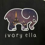 Ivory Ella  | Paris France Tee Short Sleeve Black Graphic Cotton Womens Small Photo 5