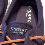 Sperry Crest Vibe Sneaker Navy Leather lace 10 preppy old money Yacht Club Blue Photo 4