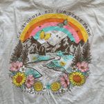 None Big Sur crop top cream 70’s vibe graphic T Photo 3