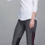 Lululemon Pace Pusher Crop Heathered Black / Black / Raspberry Glo Light Photo 0