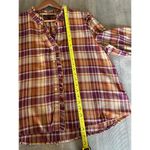 Frye Ruffle Plaid Flannel Button Down Blouse Women’s size XL Photo 10