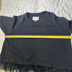 Evy's Tree Size 1X Black Feather Fringe Round Neck Pullover Sweater Cozy Chic Photo 10