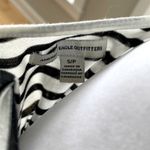 American Eagle  Black and White Striped Sleeveless Draped Tee Top Sz S Photo 3