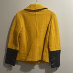 Katherine Barclay  Womens Peacoat Mustard Yellow Black Faux Leather Cuff Sz Small Photo 8