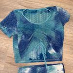 Amazon Yoga Outfits 2 Piece Set Tracksuit Seamless Short Sleeve Crop Workout Leggings Photo 5