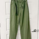 Boyish NEW  Clancy Wide Straight Leg Paperbag Trouser Pants Willow Photo 3