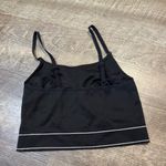 Aerie  Black Ribbed Long Line Bralette Photo 2