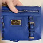 Nicole Miller Blue Silver Buckle Wristlet Bag Photo 1