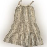 Rails Midi Dress Womens S Adora Snakeskin Animal Print Cream Sleeveless Flowy Photo 4