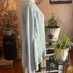 a.n.a  Crewneck Sweater Criss-Cross Sleeve Detail Size XL Light Blue Photo 4
