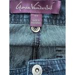Gloria Vanderbilt  Women's Denim Jean Capri Pants Size 16W Embroidery Beaded Blue Photo 4