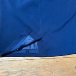 Susan Graver Pencil Skirt M Navy Side Zip Career Work Boss Classic Knee Uniform Photo 5