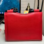 Badgley Mischka NWT  Red Small Braid Trim Convertible Top-Handle Bag Photo 4