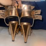 Topshop  Rose Gold Ankle Strap Heels Photo 4