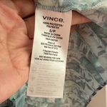 Vince  Blooms Blouse Top Green Blue Print Pleated Size small Photo 7