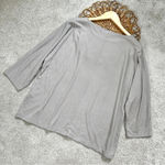 Chico's Chico’s Rib Jacquard Dolman Tee Textured Stripe 3/4 Sleeve Top Size 3 Photo 6