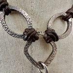 Silpada Sterling Silver & Leather Coin Pearl Necklace Photo 4