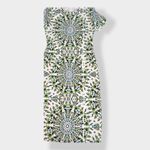 London Times  White‎ and green mandala dress Size 8 Photo 2