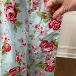 Sundress Light Blue Pink Red Rose Overall Style Midi Dress Swing Rockabilly L Size L Photo 4