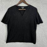 Rafaella top womens XL black knit cotton fitted cropped minimalist basic casual Photo 0