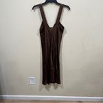 NWT Raquel Allegra Slip dress rayon brown knee length SZ 1US6 Photo 4