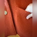 Eileen Fisher  3-Button Front Cardigan Sweater Jacket Burnt Orange Wool Large Photo 4