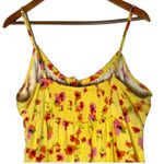 Wild Fable Short Dress Size XXL Yellow Floral Print Smocked Splits Cottagecore Photo 6