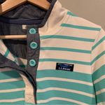 L.L.Bean  Womens Striped Green White Top Size Small Photo 3