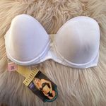 Vassarette Vintage 36D Strapless Bra White 74239 Smoothing Nylon Blend Photo 0