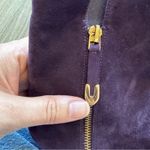 Joan & David  Purple Suede Leather Stiletto Heel Ankle Boots Womens 6 Fall Luxury Photo 3